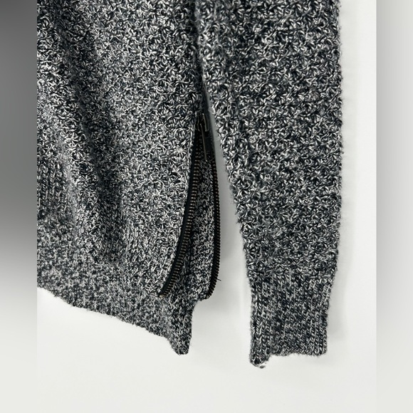 Madewell Sweater Landmark cozy textured grey knit sweater high-low hem, XXS - Picture 3 of 9